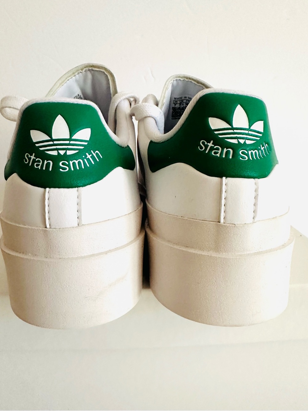 New Adidas White and Green Stan Smith Platform sneakers, 7